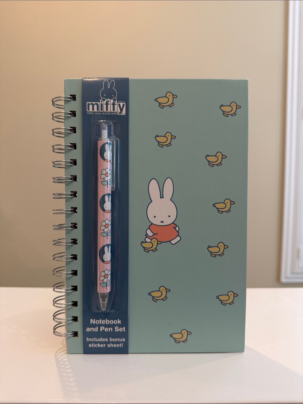 New Miffy with Yellow Ducks Teal Notebook and Pen Set